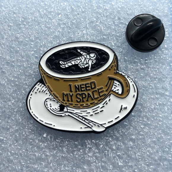 🌻10/$10🌻 I Need My Space Astronaut Coffee Pin - Picture 3 of 8